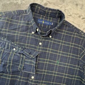 Ralph Lauren‎ Plaid Button Down Long Sleeve Shirt Classic Fit Mens L